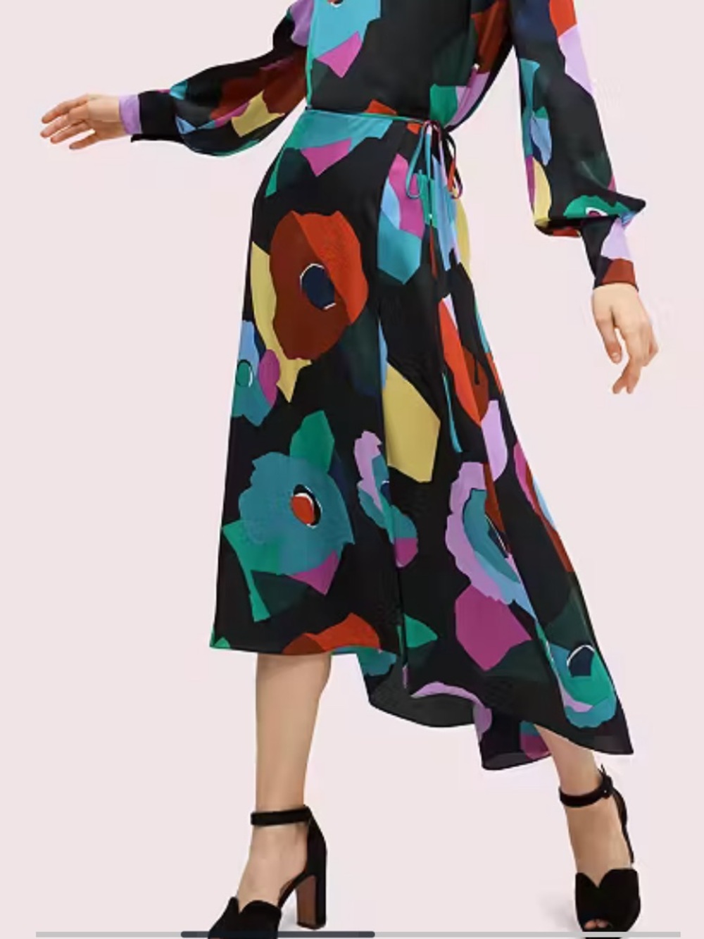 Kate Spade New York collage skirt multicoloured floral wrap skirt sz 8
